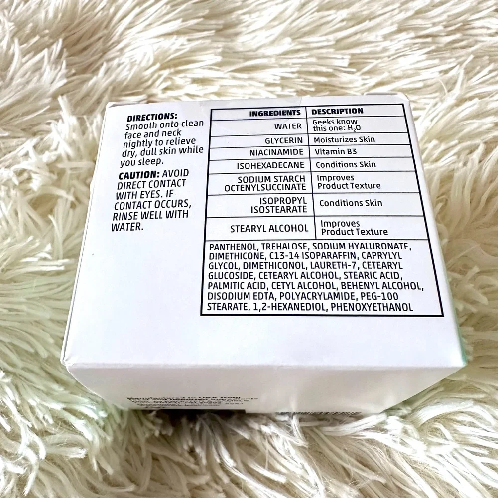 BNIB! Unopened & Sealed dermaGeek Niacinamide Nourishing Night Cream 1.7oz